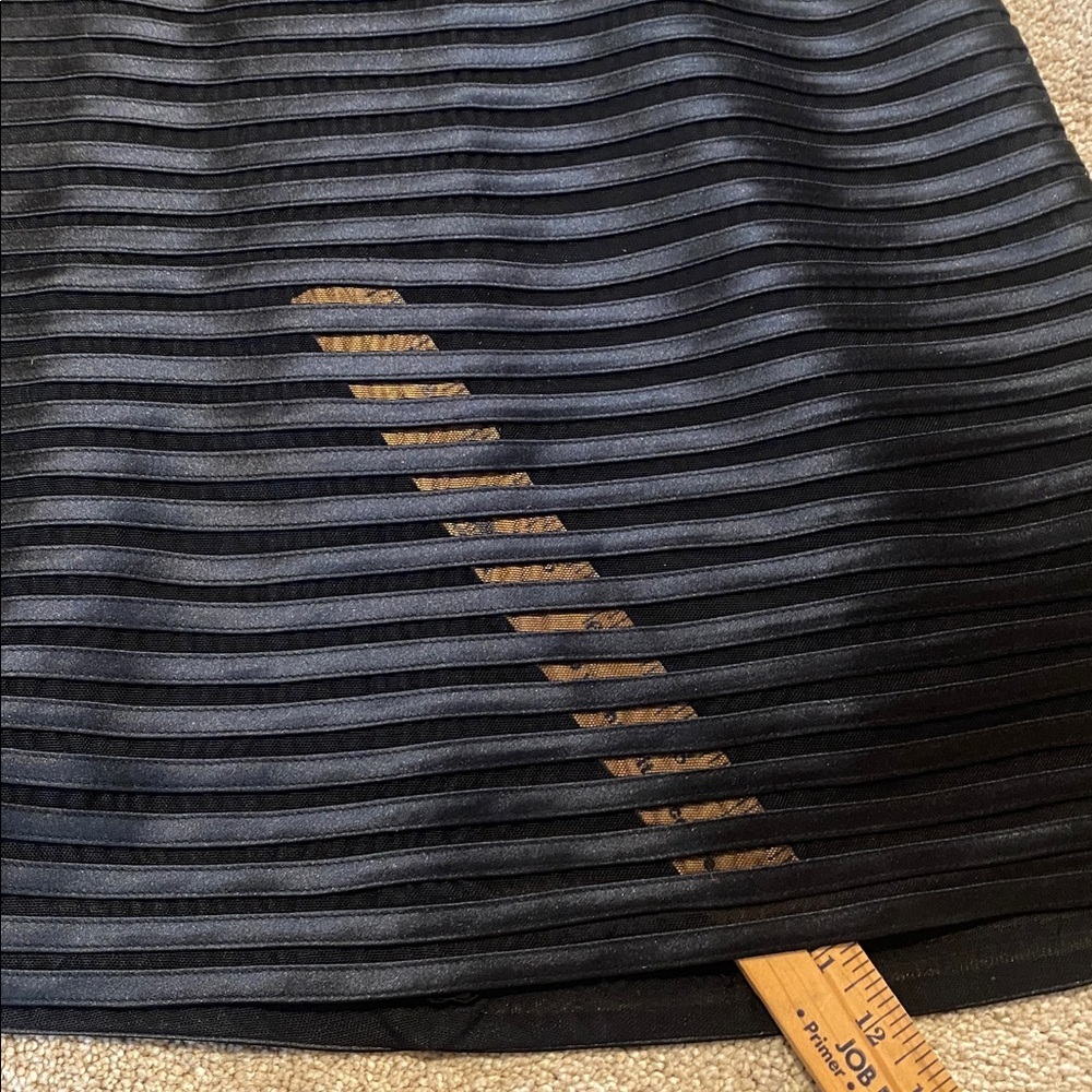BCBGMAXAZRIA Satin/Mesh Sweetheart Neckline Evening Cocktail Gown/Prom/Wedding - Picture 8 of 15